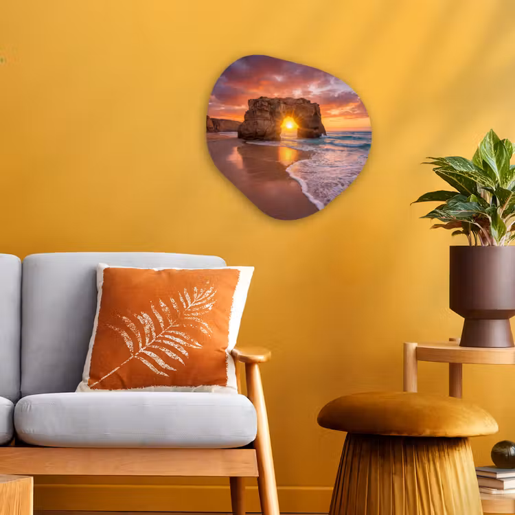 Organisch schilderij - Forex - Kust - Rots - Zonsondergang - Zee - Natuur — 3