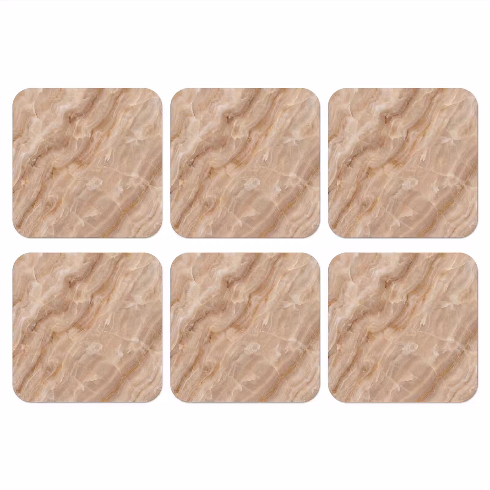Onderzetter - Steen - Ader - Natuur - Modern - Beige — 1