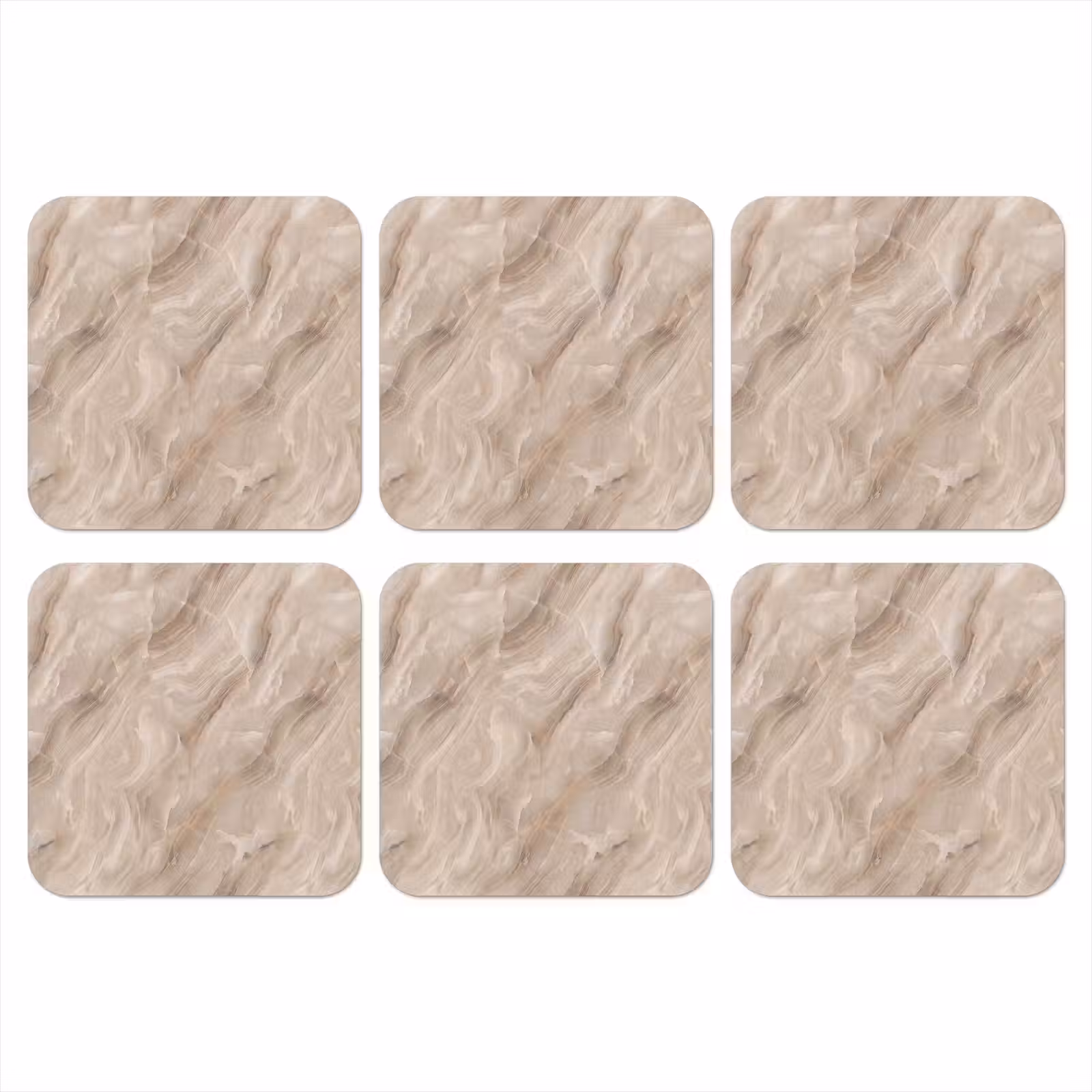 Onderzetter - Steen - Golvend - Abstract - Beige — 1