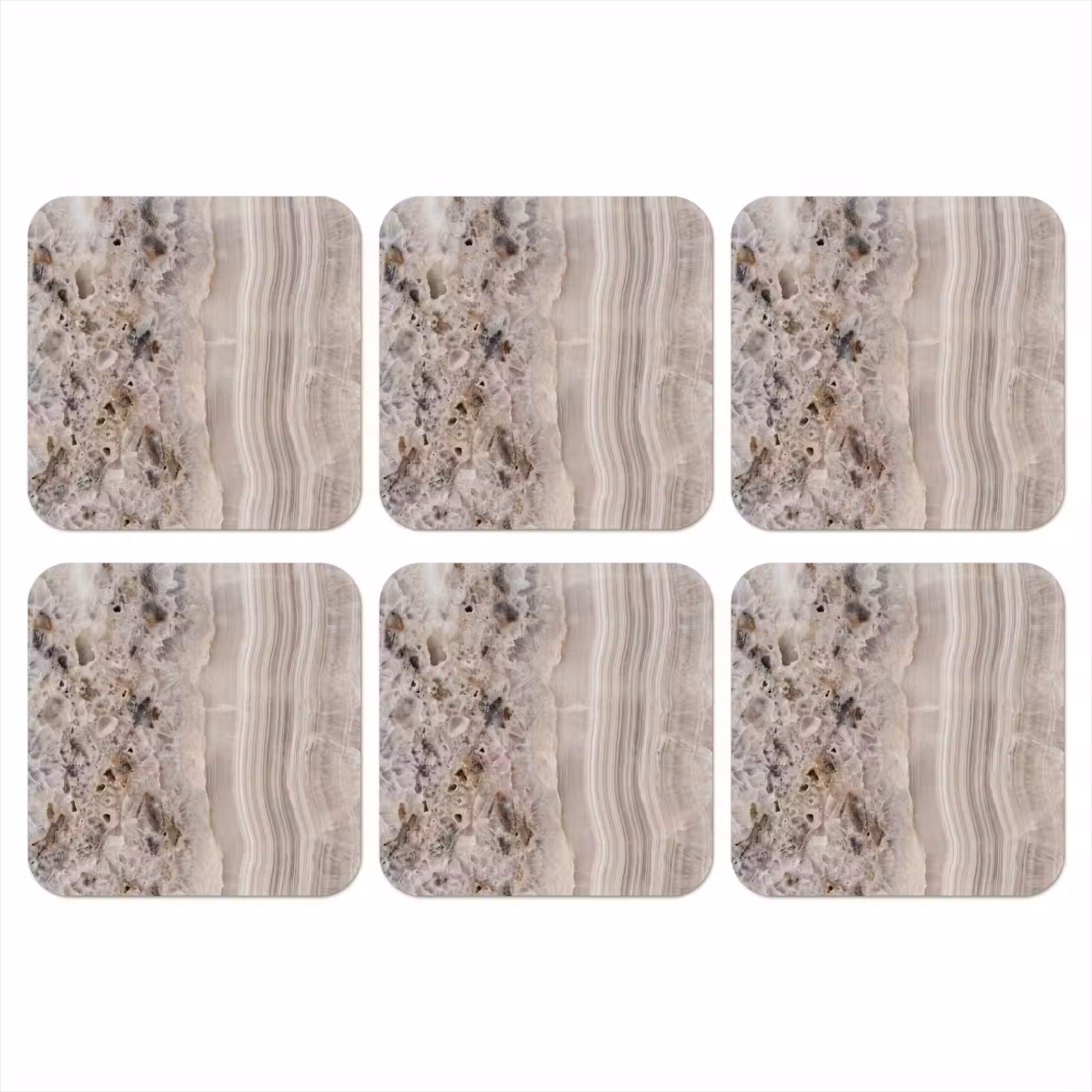 Onderzetter - Steen - Textuur - Abstract - Beige - Wit — 1