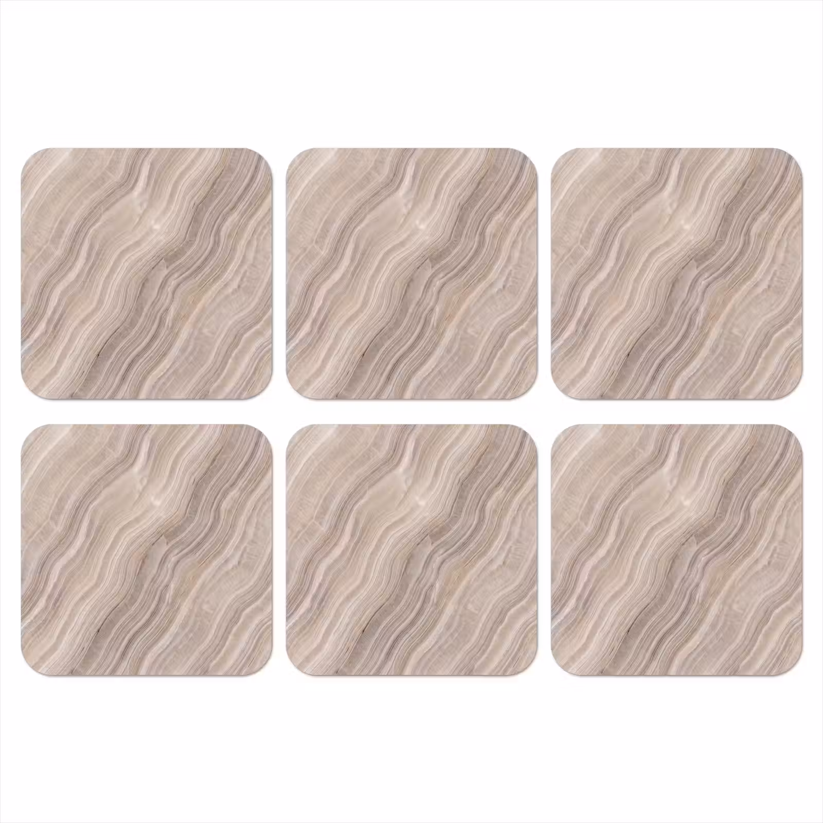Onderzetter - Textuur - Golvend - Abstract - Modern - Beige — 1