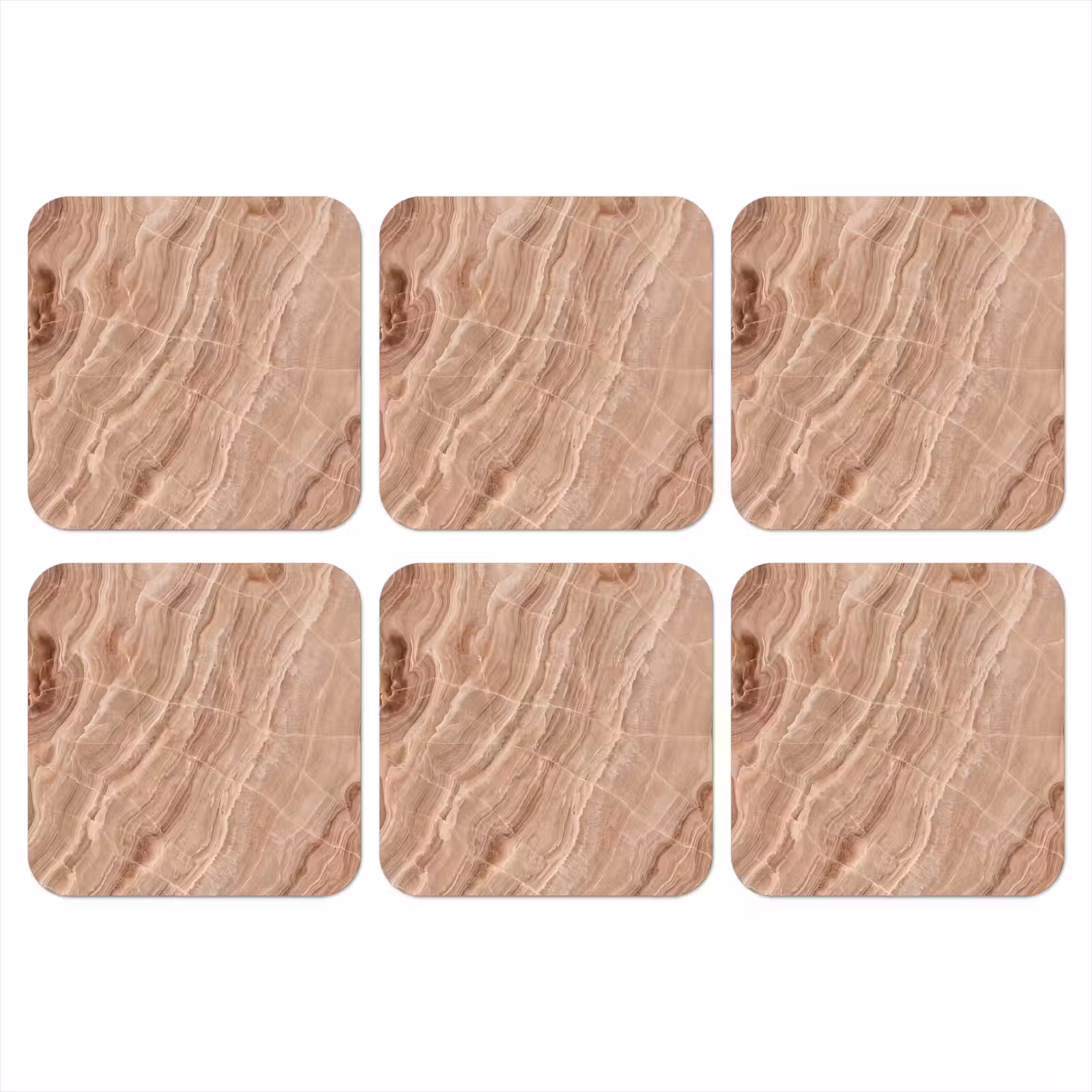 Onderzetter - Textuur - Golvend - Abstract - Warm - Bruin — 1