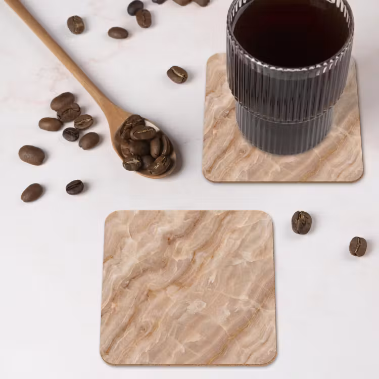 Onderzetter - Steen - Ader - Natuur - Modern - Beige — 4