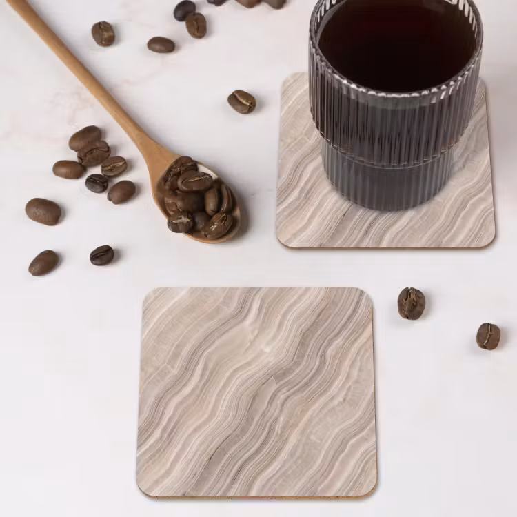 Onderzetter - Textuur - Golvend - Abstract - Modern - Beige — 4