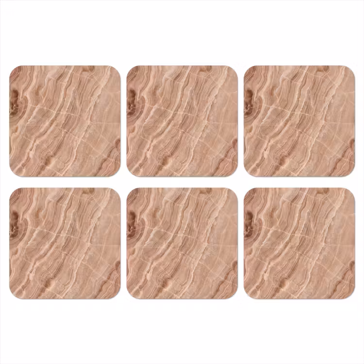Onderzetter - Textuur - Golvend - Abstract - Warm - Bruin — 1