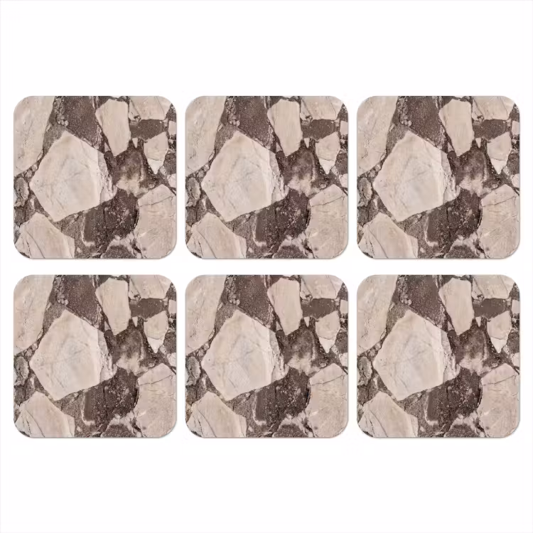 Onderzetter - Textuur - Marmer - Abstract - Beige - Bruin — 1