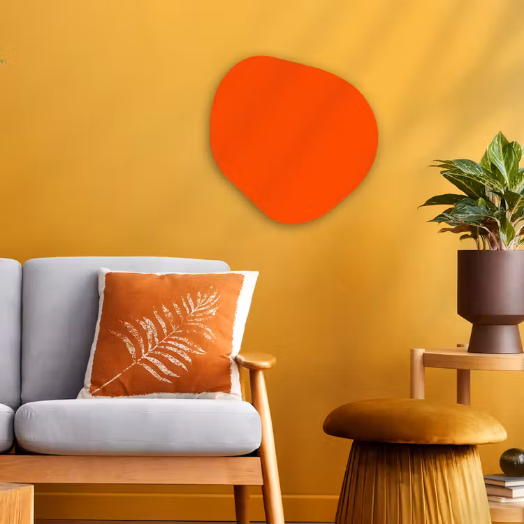 Organisch schilderij - Forex - Fiery - Tangerine - Oranje — 3