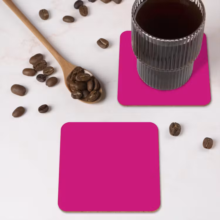 Onderzetter - Velvet - Magenta - Roze — 4