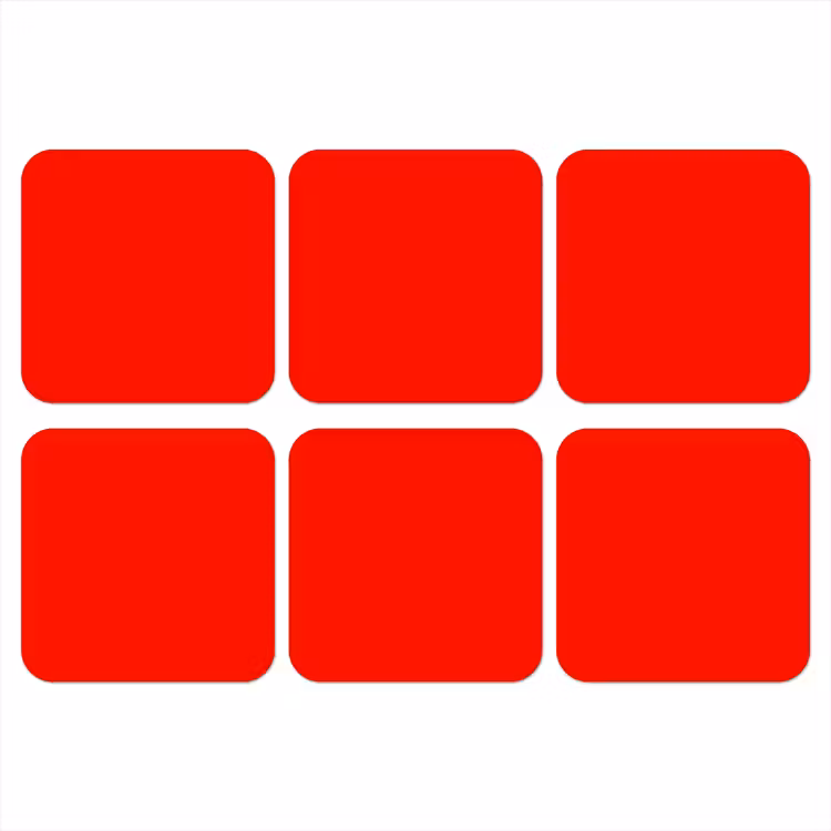 Onderzetter​ - Vibrant - Vermilion - Rood — 1