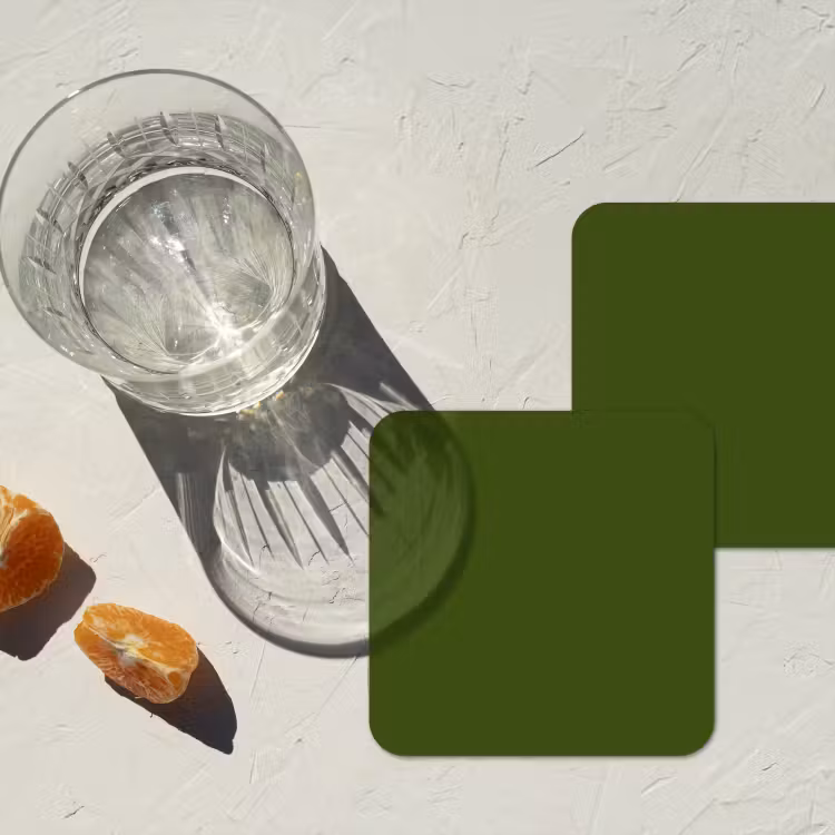 Onderzetter - Olive - Drab - Groen — 3