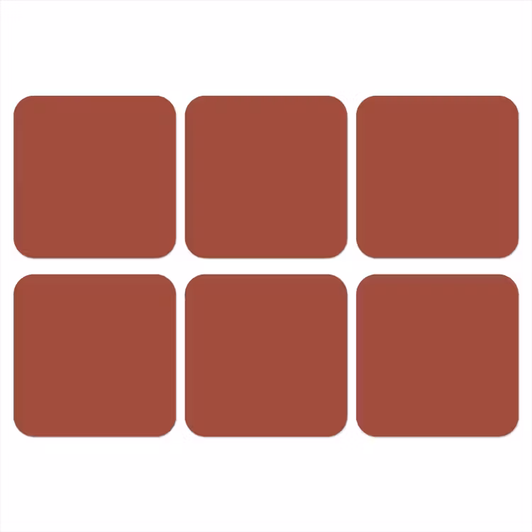 Onderzetter - Rustic - Terracotta - Oranje — 1