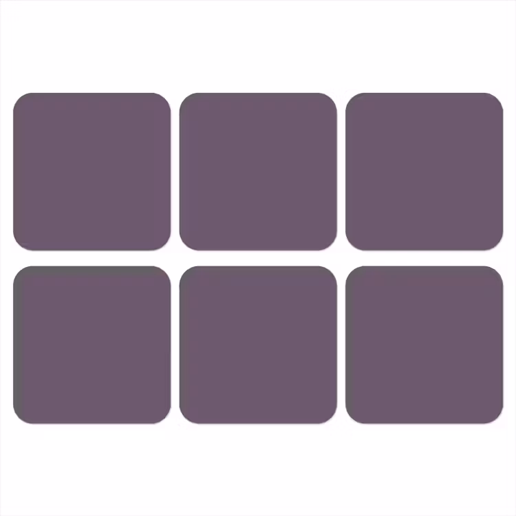 Onderzetter - Velvet - Aubergine - Paars — 1