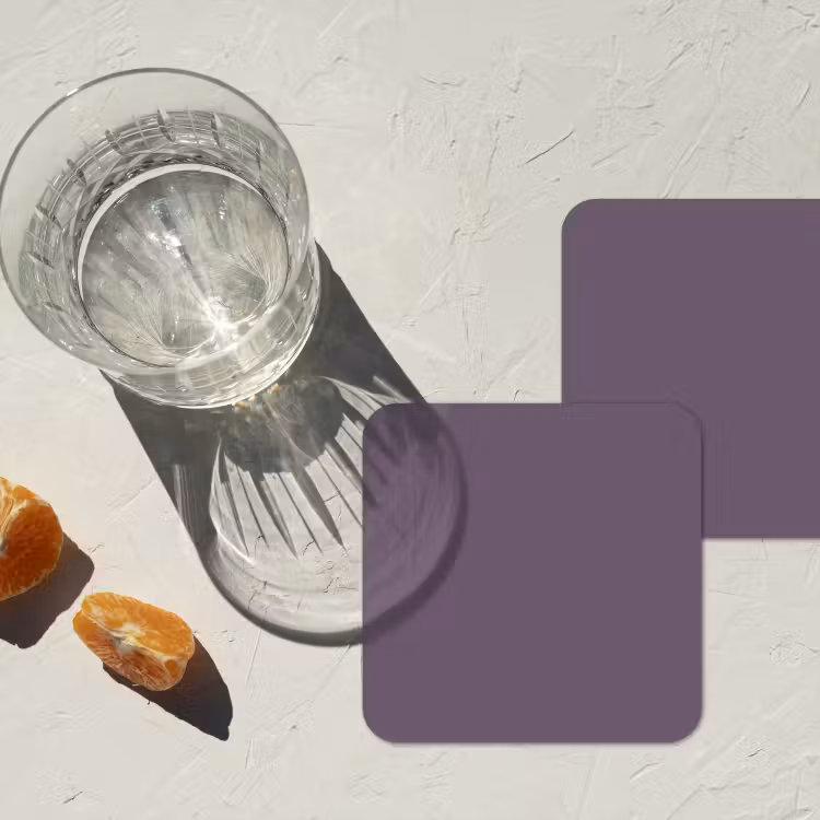 Onderzetter - Velvet - Aubergine - Paars — 3