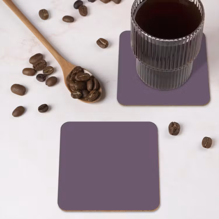 Onderzetter - Velvet - Aubergine - Paars — 4
