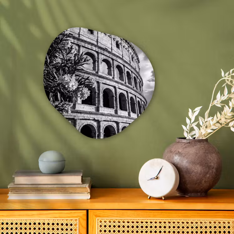 Organisch schilderij - Forex - Architectuur - Colosseum - Rome - Historisch - Zwart-wit — 2