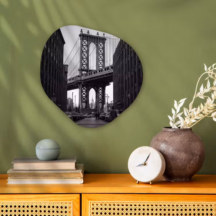 Organisch schilderij - Forex - Brug - Stad - Architectuur - Modern - Zwart-wit — 2