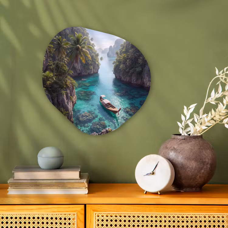 Organisch schilderij - Forex - Eiland - Tropisch - Water - Palmbomen - Natuur — 2