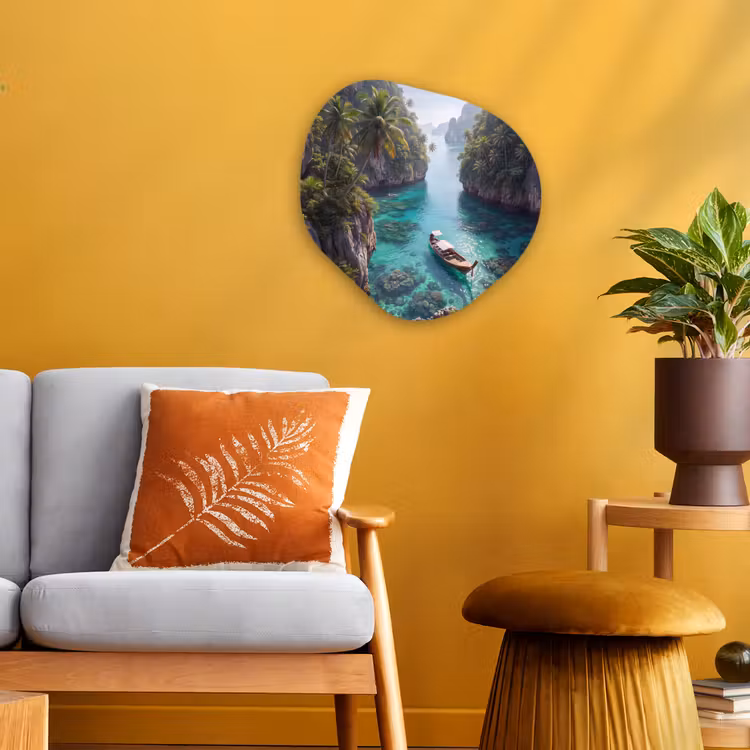 Organisch schilderij - Forex - Eiland - Tropisch - Water - Palmbomen - Natuur — 3