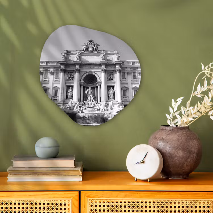 Organisch schilderij - Forex - Fontein - Beelden - Architectuur - Zwart-wit — 2
