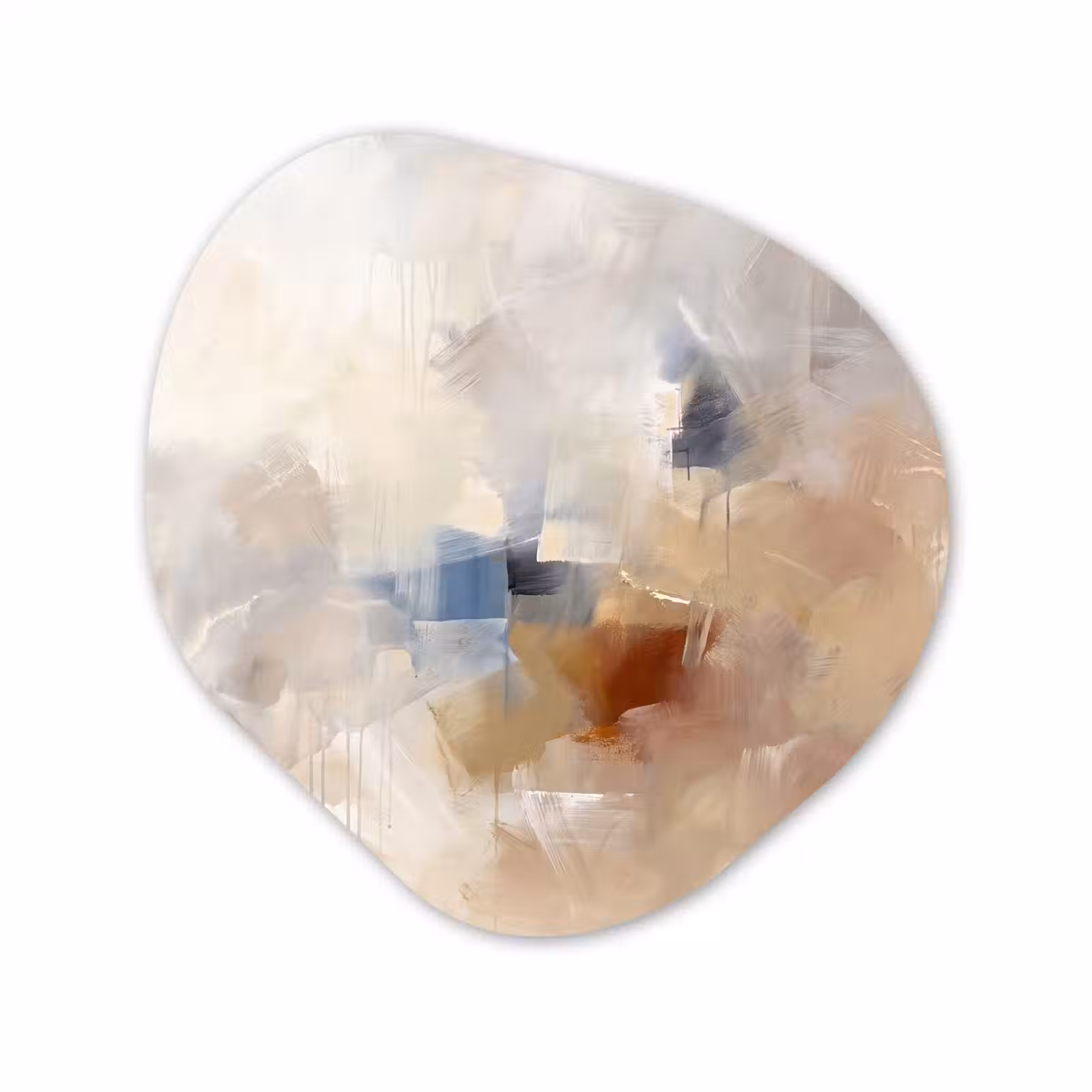 Organisch schilderij - Forex - Abstract - Borstelstreken - Modern - Beige - Kunst — 1