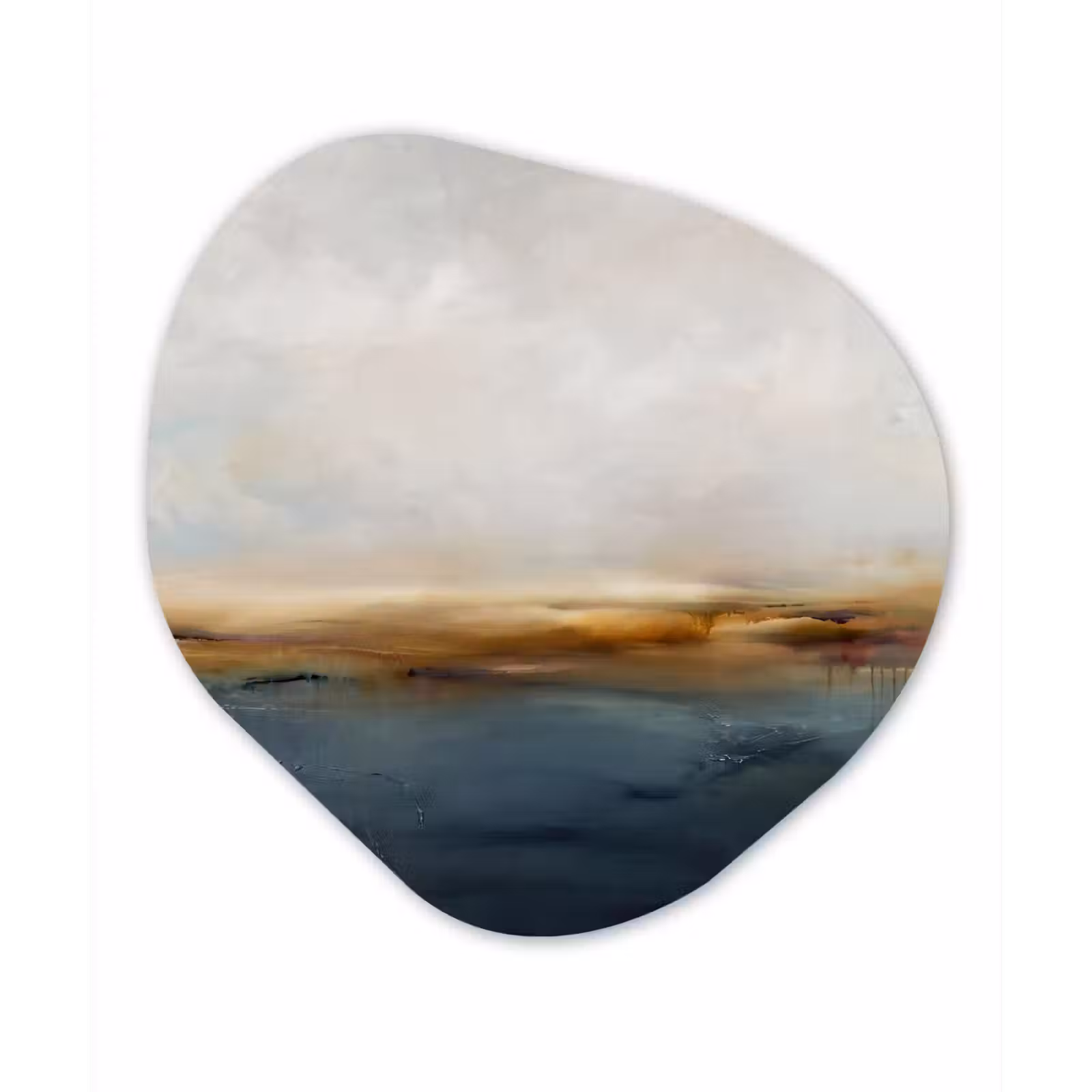 Organisch schilderij - Forex - Abstract - Horizon - Water - Modern - Beige — 1