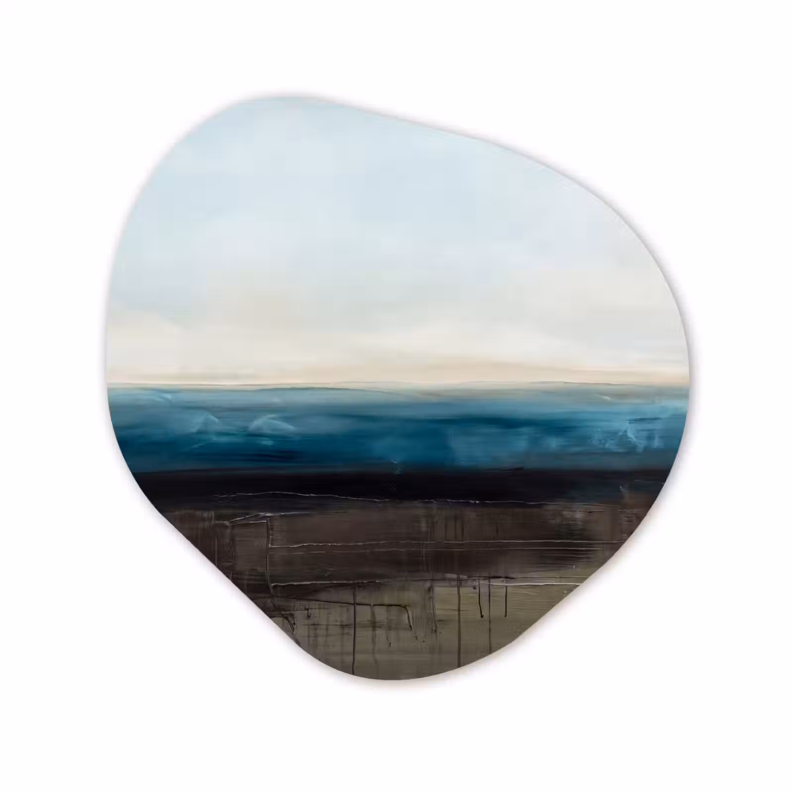 Organisch schilderij - Forex - Abstract - Landschap - Horizon - Blauw - Modern — 1