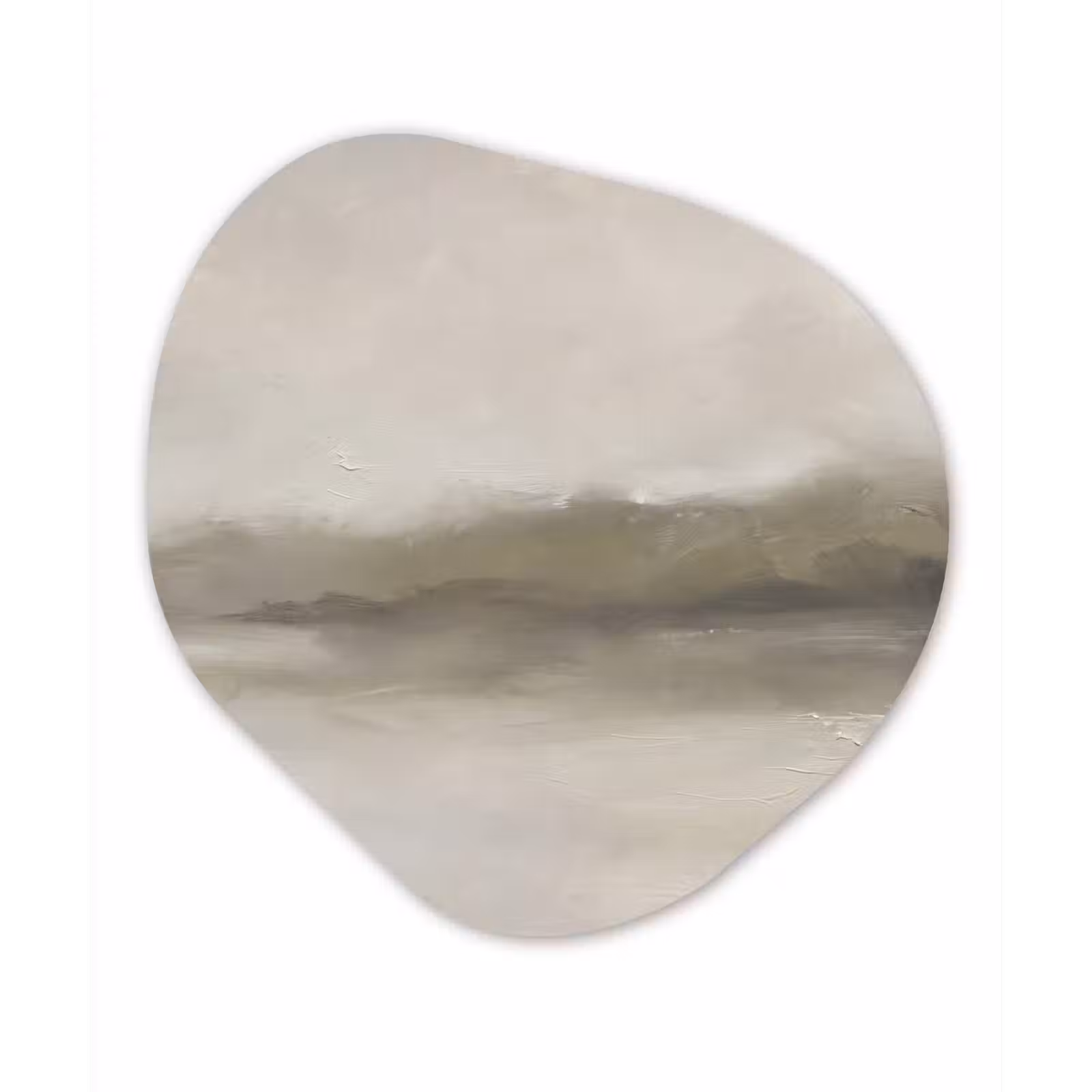 Organisch schilderij - Forex - Abstract - Landschap - Nevel - Modern - Grijs — 1