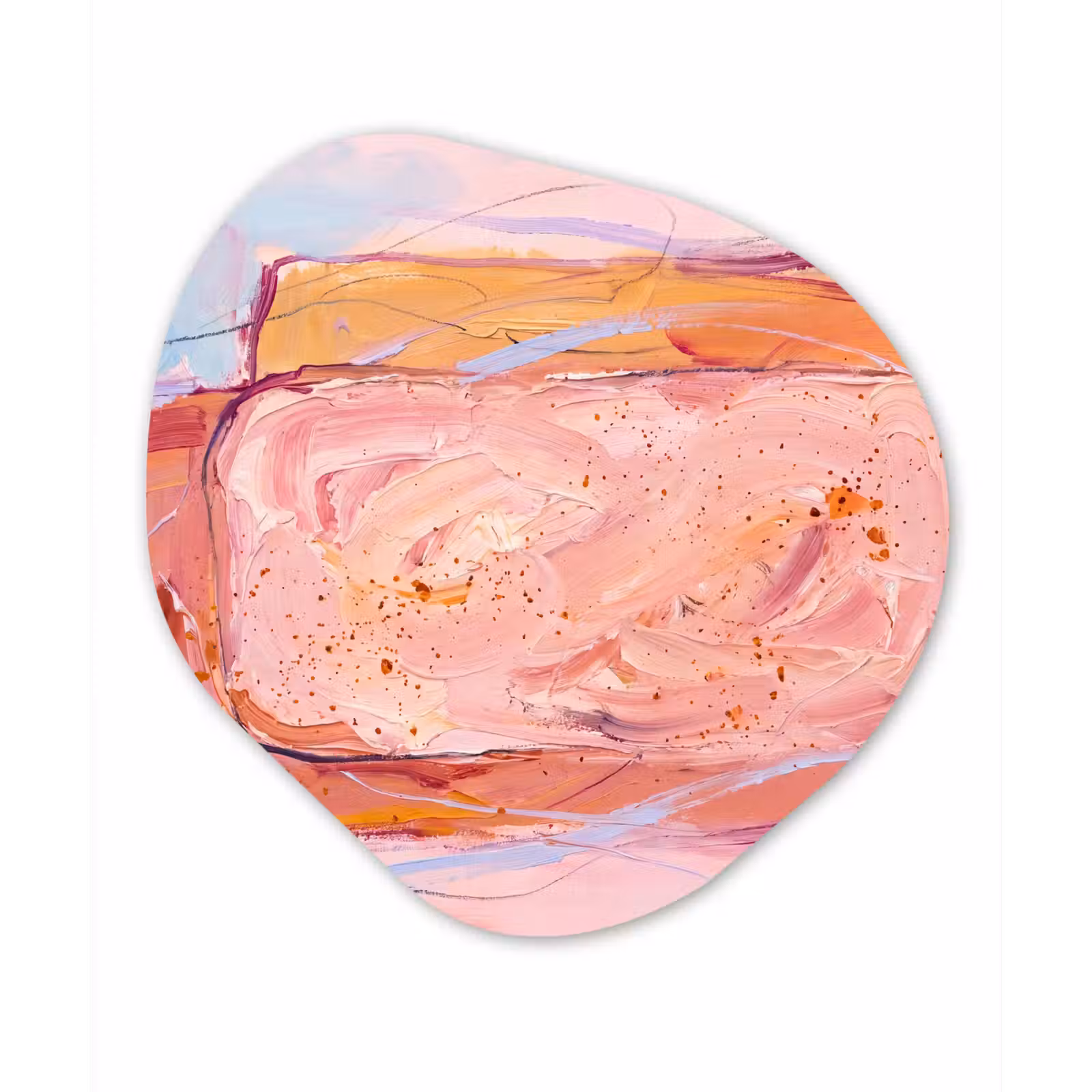 Organisch schilderij - Forex - Abstract - Vormen - Modern - Roze — 1