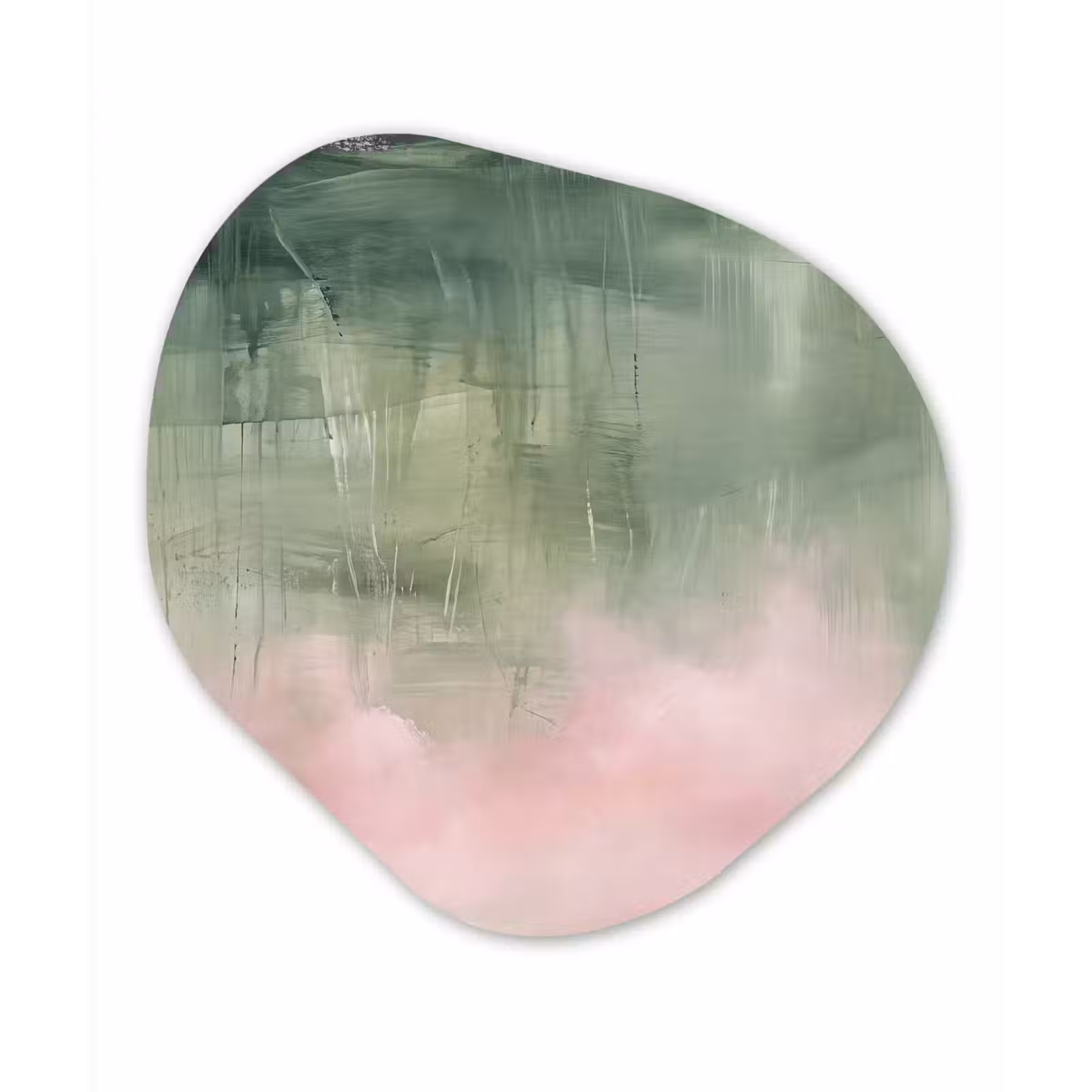 Organisch schilderij - Forex - Kunst - Abstract - Modern - Groen - Roze — 1