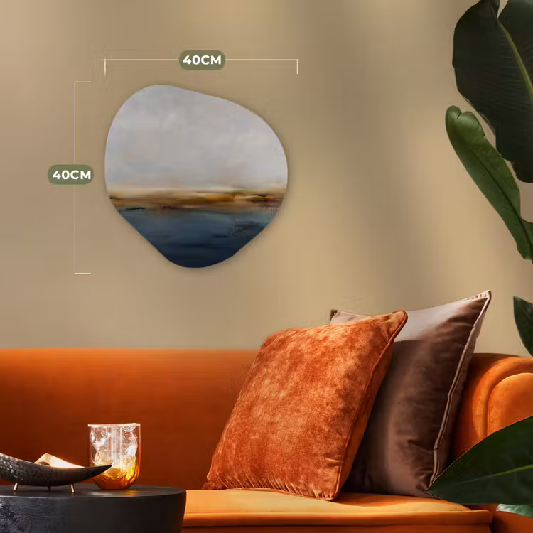 Organisch schilderij - Forex - Abstract - Horizon - Water - Modern - Beige — 4