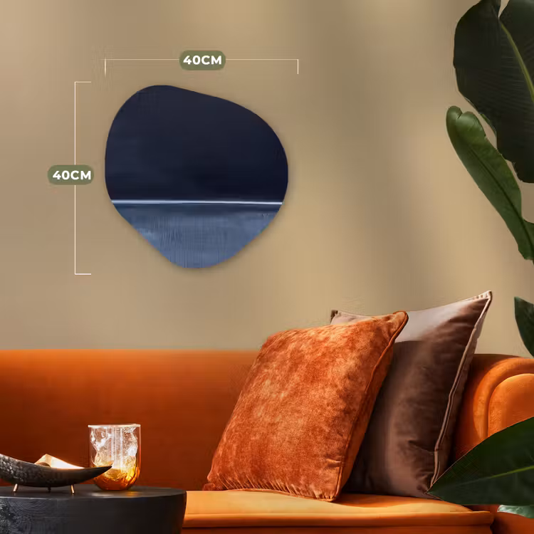 Organisch schilderij - Forex - Abstract - Horizontale lijn - Minimalistisch - Donkerblauw - Kunst — 4