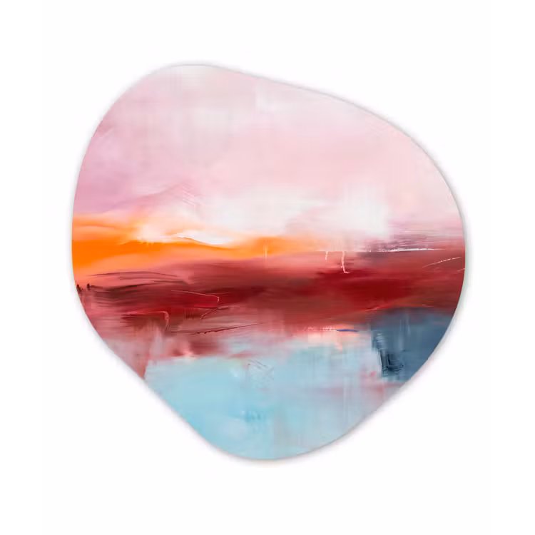 Organisch schilderij - Forex - Abstract - Kleuren - Modern - Kunst - Roze — 1