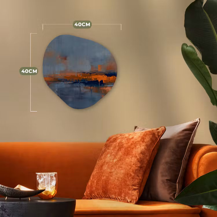 Organisch schilderij - Forex - Abstract - Kleuren - Modern - Oranje - Grijs — 4
