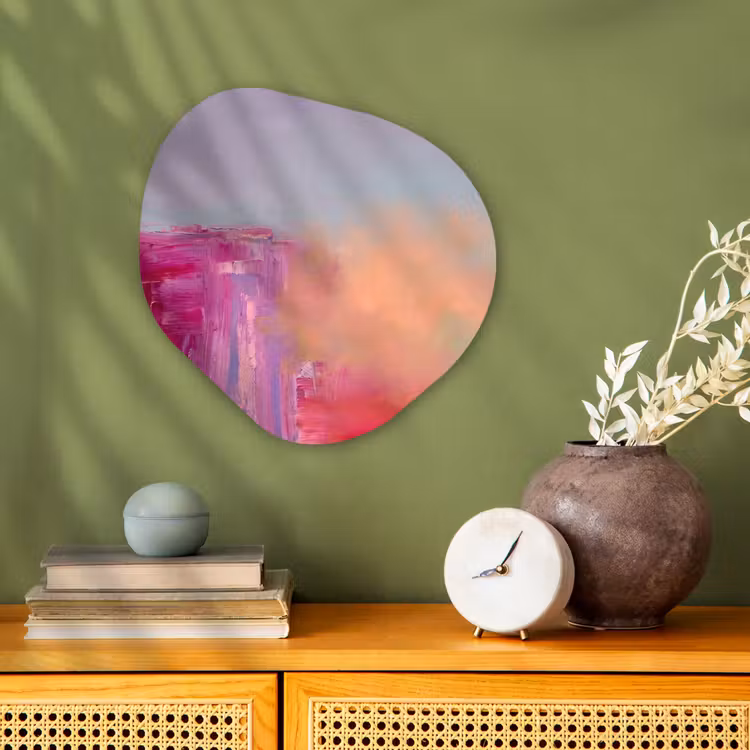 Organisch schilderij - Forex - Abstract - Kleuren - Modern - Roze — 2