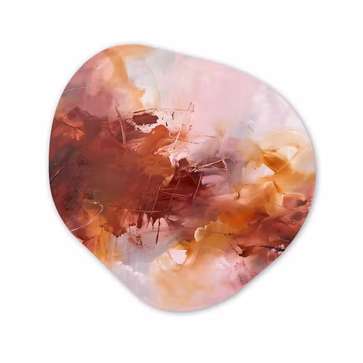 Organisch schilderij - Forex - Abstract - Kleurrijk - Kunst - Modern - Roze-Rood — 1