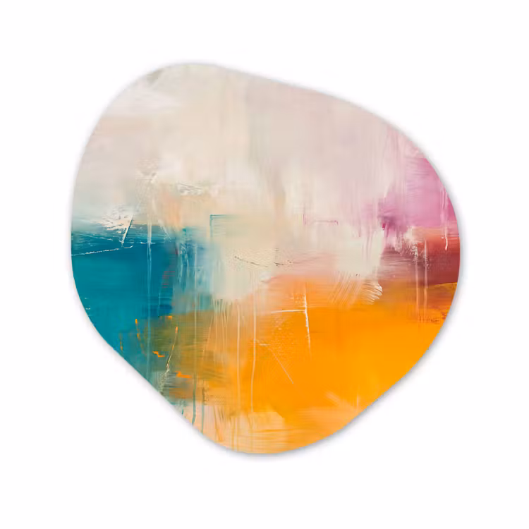 Organisch schilderij - Forex - Abstract - Kleurrijk - Modern - Kunst - Oranje — 1
