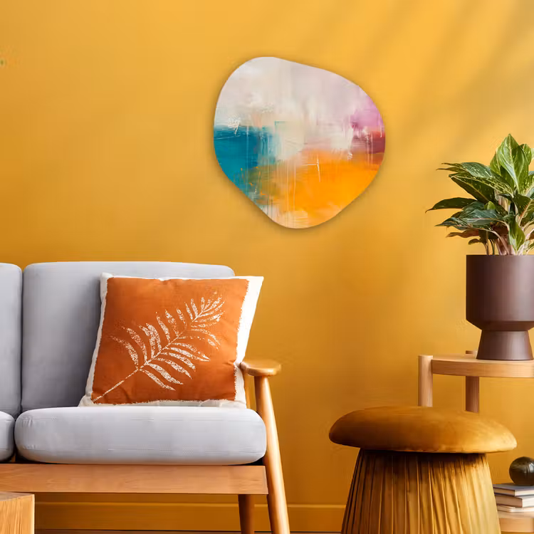 Organisch schilderij - Forex - Abstract - Kleurrijk - Modern - Kunst - Oranje — 3