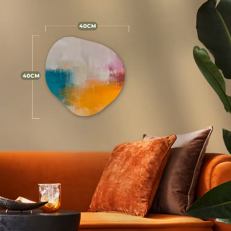 Organisch schilderij - Forex - Abstract - Kleurrijk - Modern - Kunst - Oranje — 4