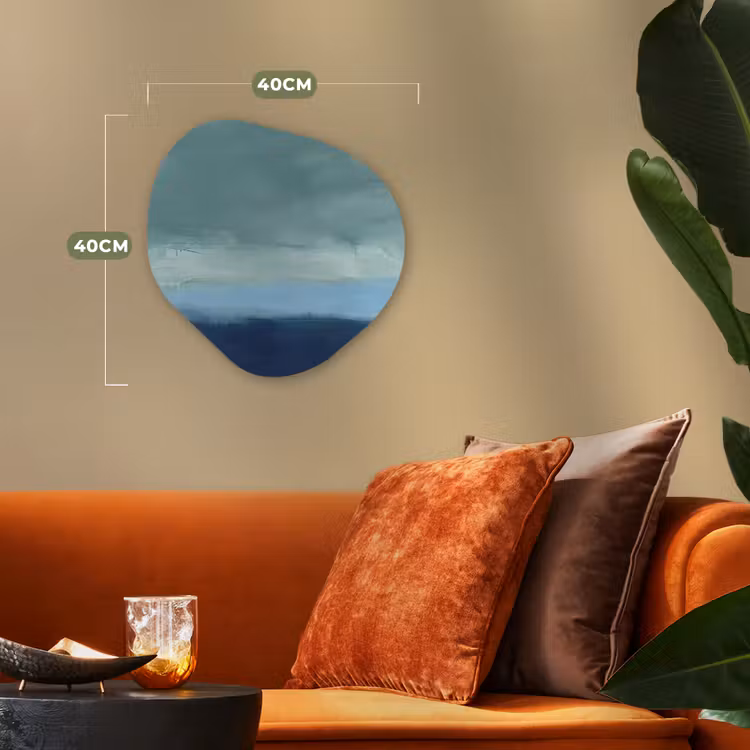 Organisch schilderij - Forex - Abstract - Lagen - Rust - Modern - Blauw — 4