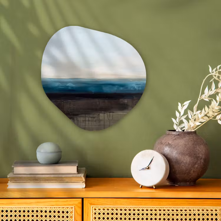 Organisch schilderij - Forex - Abstract - Landschap - Horizon - Blauw - Modern — 2