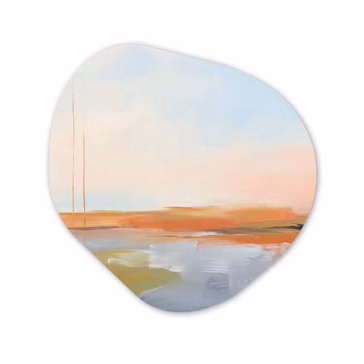 Organisch schilderij - Forex - Abstract - Landschap - Horizon - Modern - Kleurrijk — 1