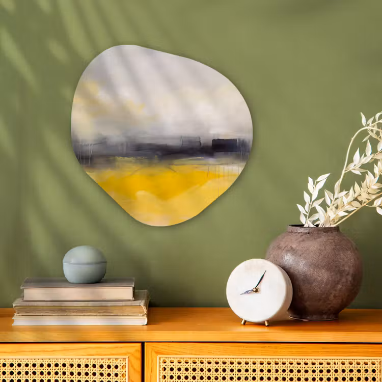 Organisch schilderij - Forex - Abstract - Landschap - Modern - Geel — 2