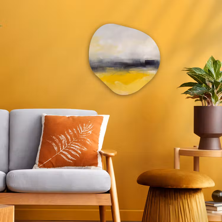 Organisch schilderij - Forex - Abstract - Landschap - Modern - Geel — 3