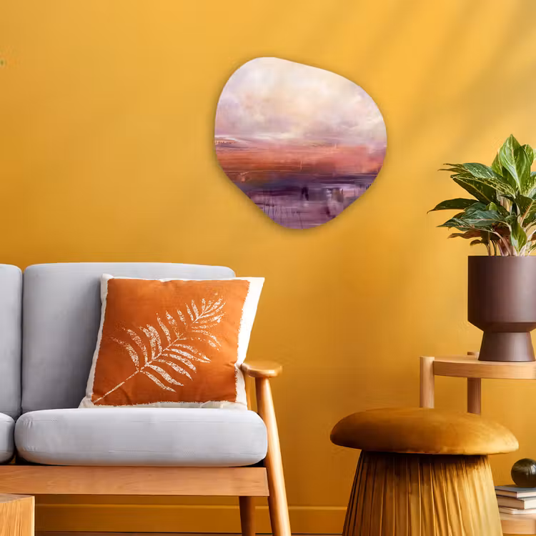 Organisch schilderij - Forex - Abstract - Landschap - Modern - Paars - Oranje — 3