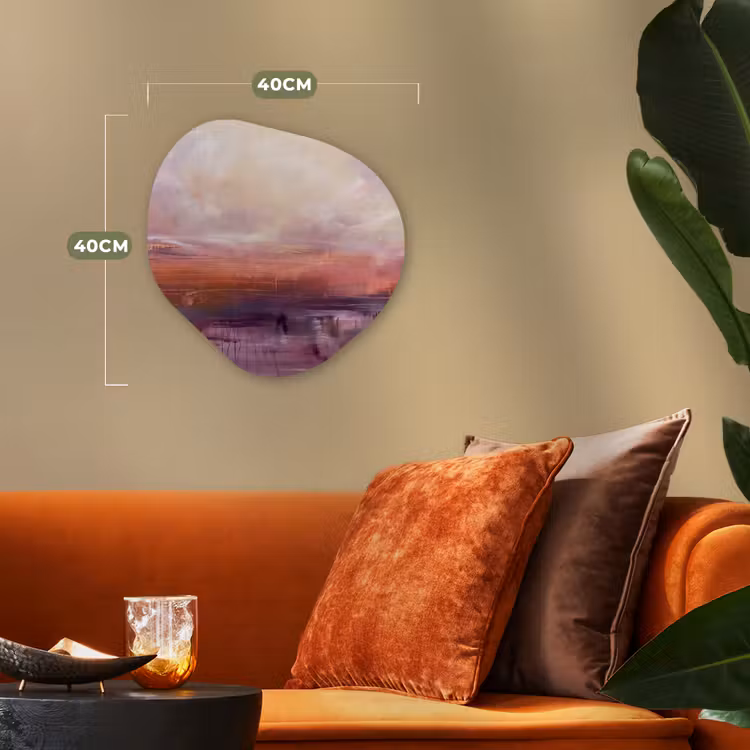 Organisch schilderij - Forex - Abstract - Landschap - Modern - Paars - Oranje — 4