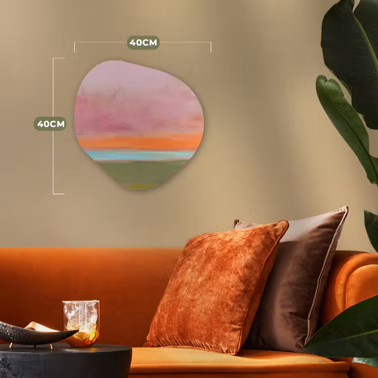 Organisch schilderij - Forex - Abstract - Landschap - Modern - Roze - Oranje — 4