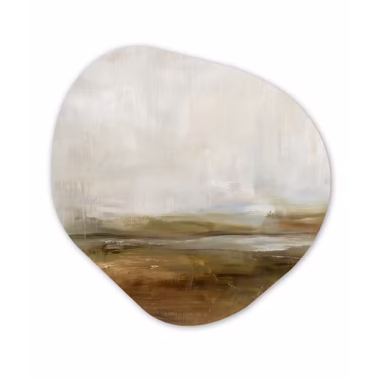 Organisch schilderij - Forex - Abstract - Landschap - Natuur - Beige - Bruin — 1