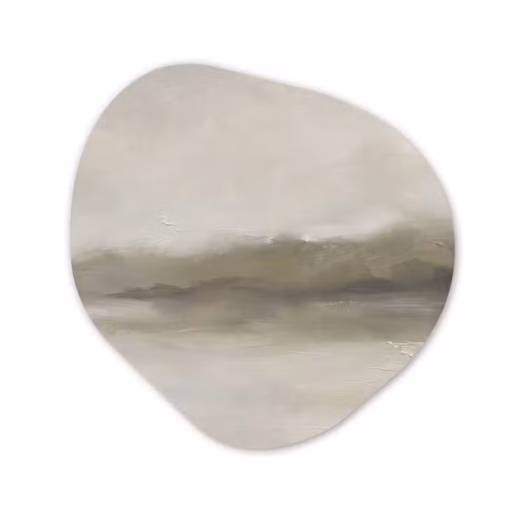 Organisch schilderij - Forex - Abstract - Landschap - Nevel - Modern - Grijs — 1