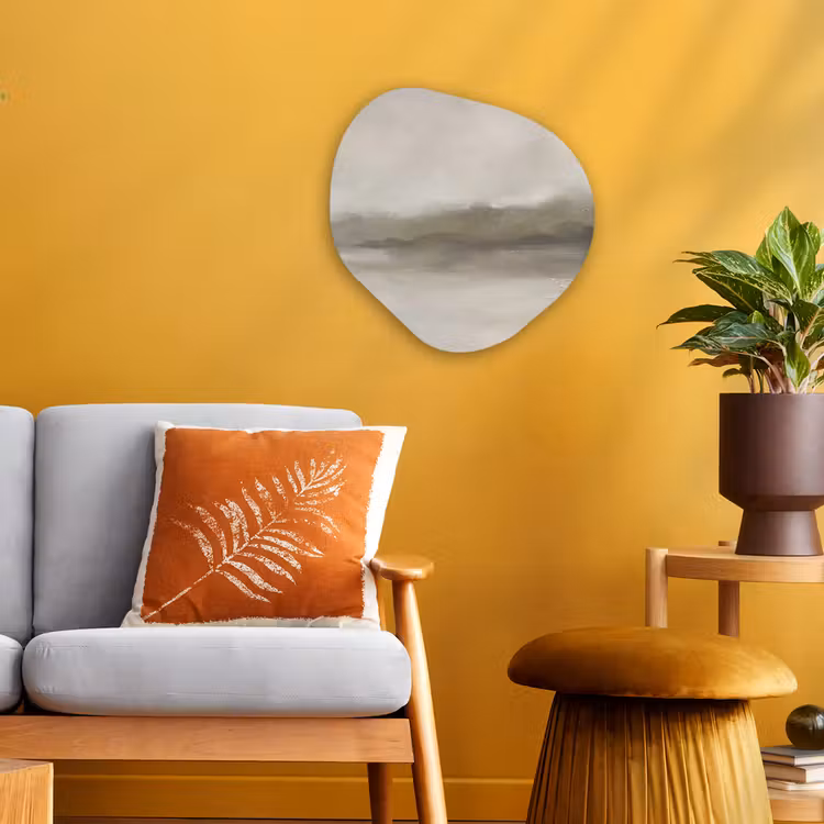 Organisch schilderij - Forex - Abstract - Landschap - Nevel - Modern - Grijs — 3