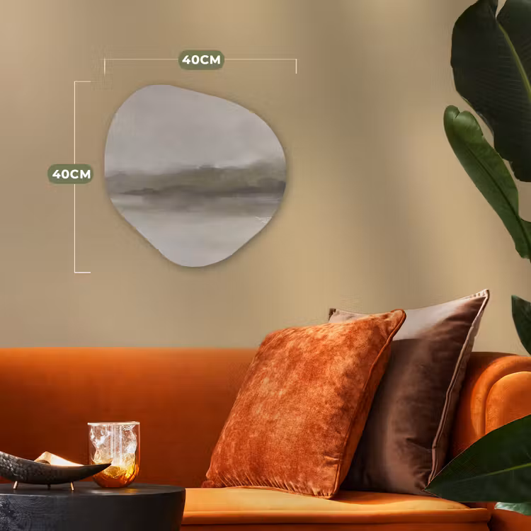Organisch schilderij - Forex - Abstract - Landschap - Nevel - Modern - Grijs — 4